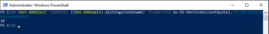 AD PowerShell - Check AD User Object Join Quota