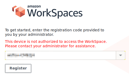 Amazon WorkSpace - Linux Client kann/darf sich nicht authorisieren