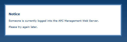 APC USV - Web MGMT Seite nicht erreichbar