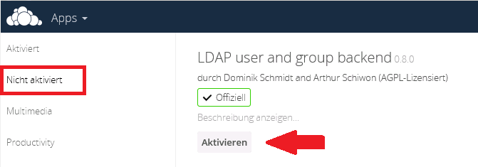 OwnCloud - LDAP Plugin